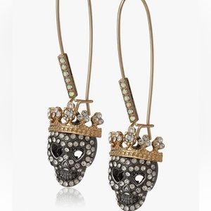 Hersey Johnson Skull Long Drop Earrings